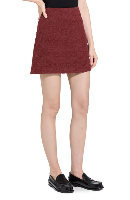 Theory Tweed Miniskirt In Red