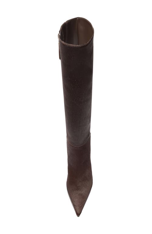Schutz Mikki Up Block Pointed Toe Knee High Boot In Black