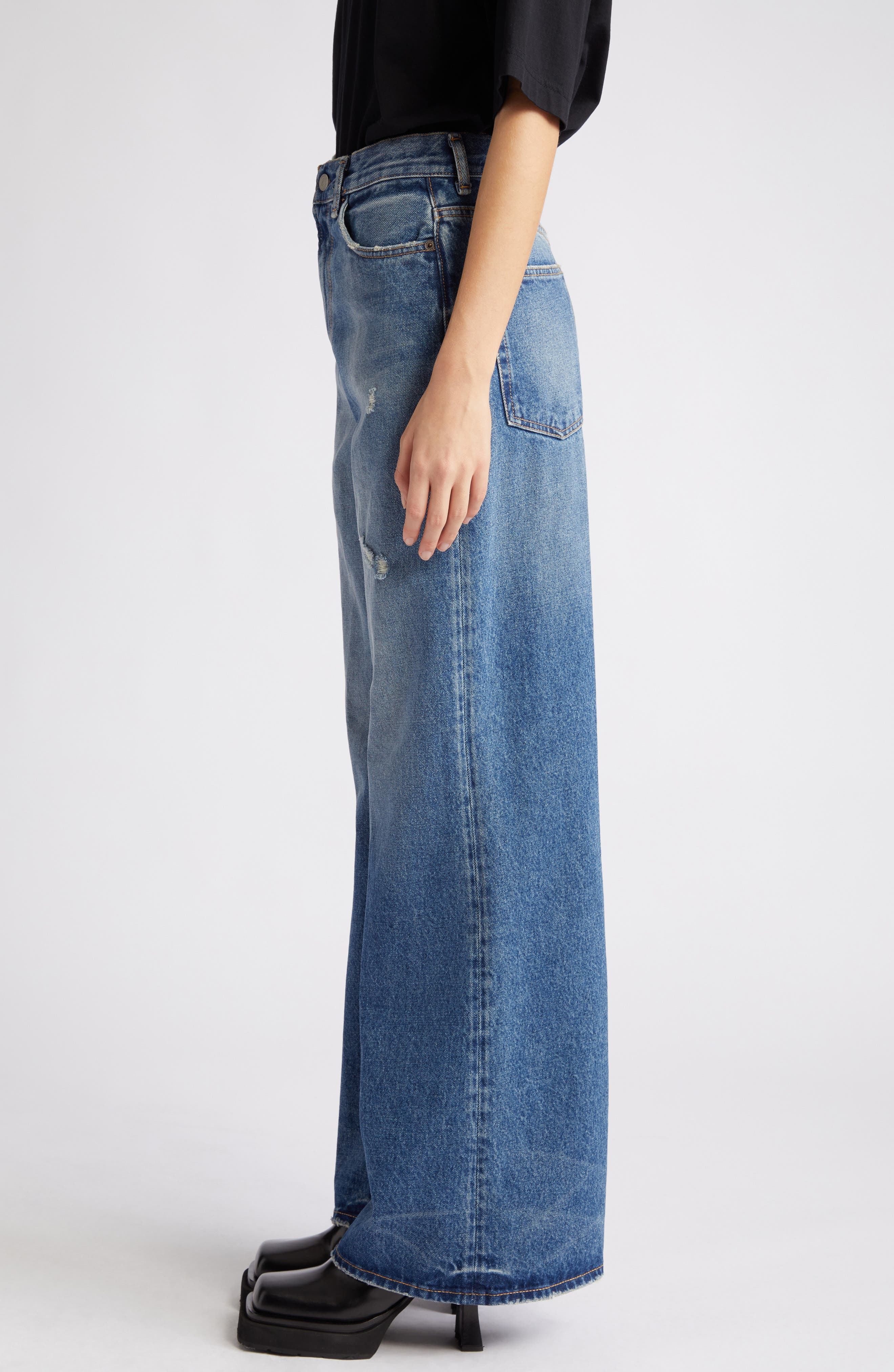 2022 Organic Cotton Denim Wide Leg Jeans (Women) | Nordstrom