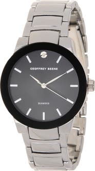 GEOFFREY BEENE Men's Modern Diamond Bracelet Watch, 41mm - 0.001 ctw