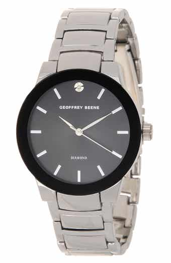 GEOFFREY BEENE Men's Modern Diamond Bracelet Watch, 41mm - 0.001 ctw