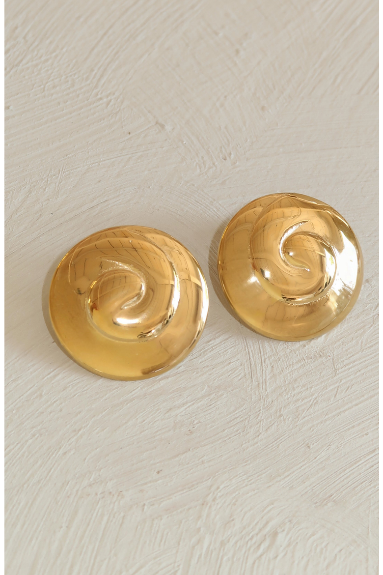 Bold Billow Earrings, Alternate, color, Gold