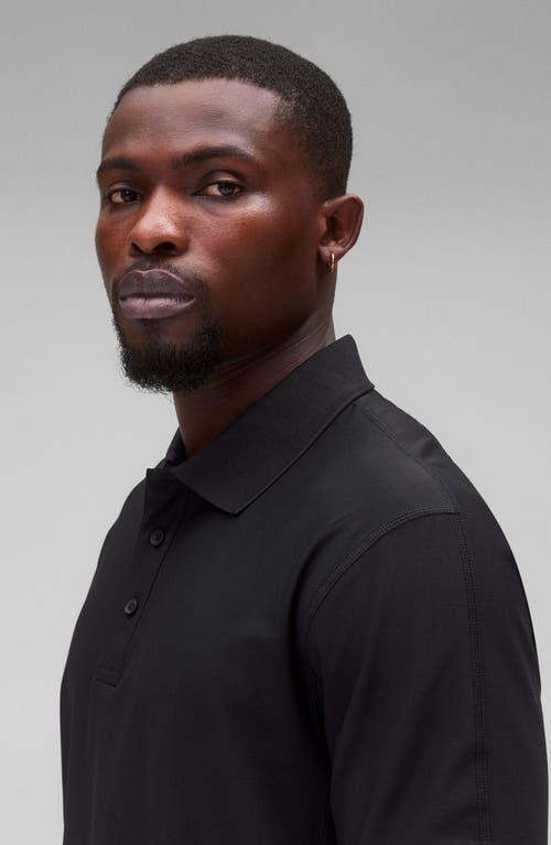 Reigning Champ Playoff Tech Piqué Polo In Black