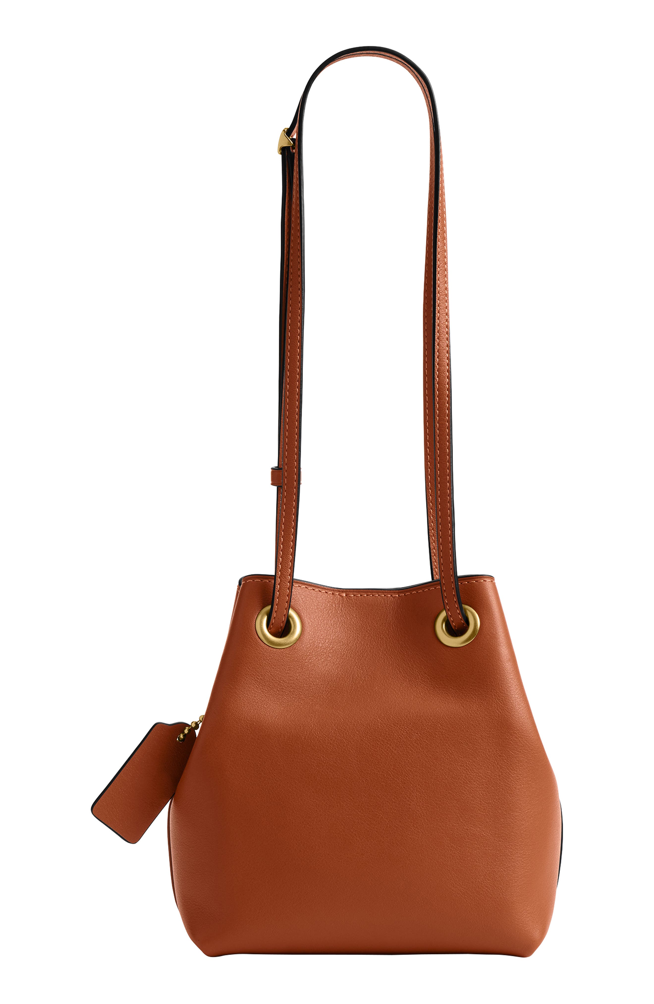 Jade Drawstring Bucket Bag, Alternate, color, AMBER BROWN
