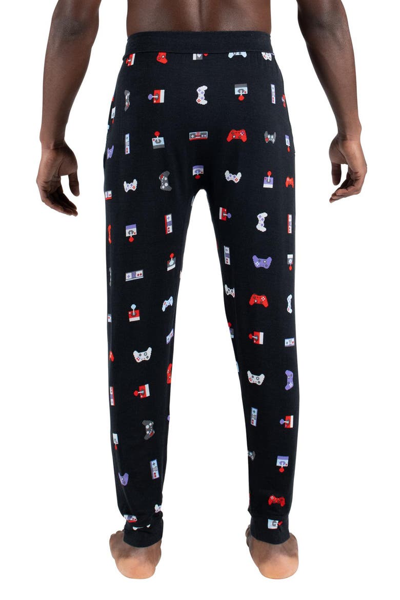 Snooze Lounge Pants, Alternate, color, GAMER- BLACK