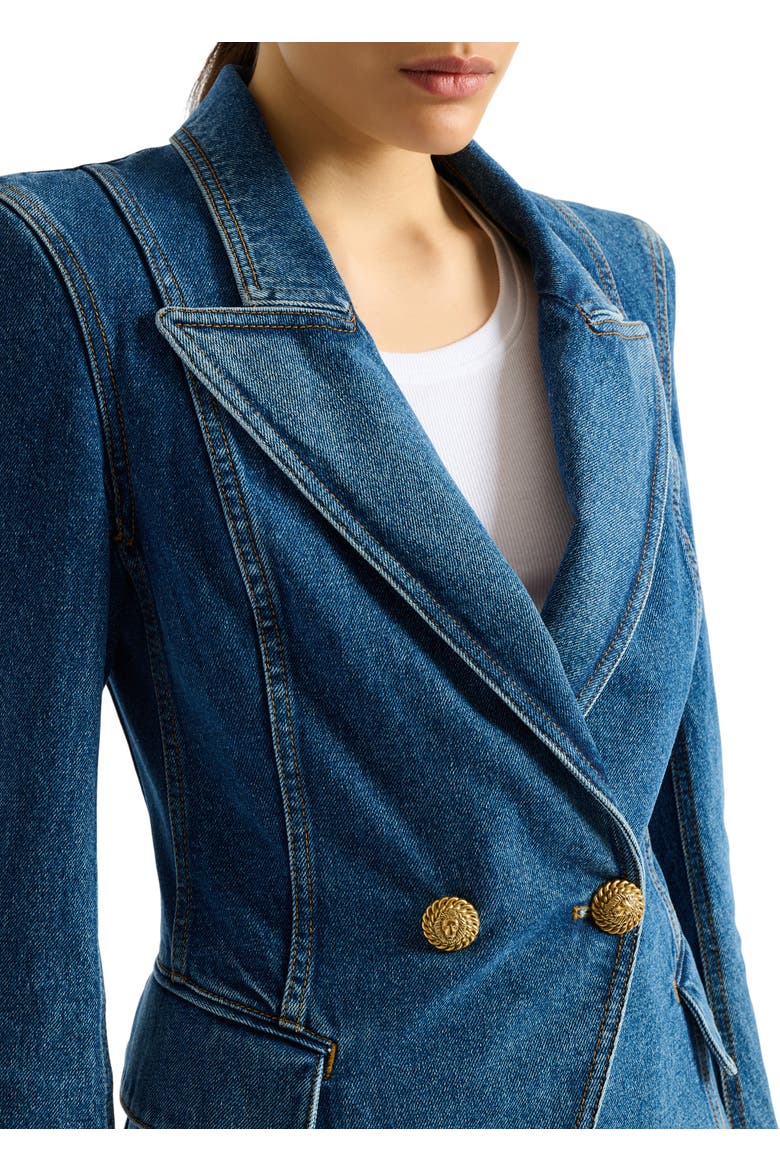 Denim 2-button jacket, Alternate, color, blue