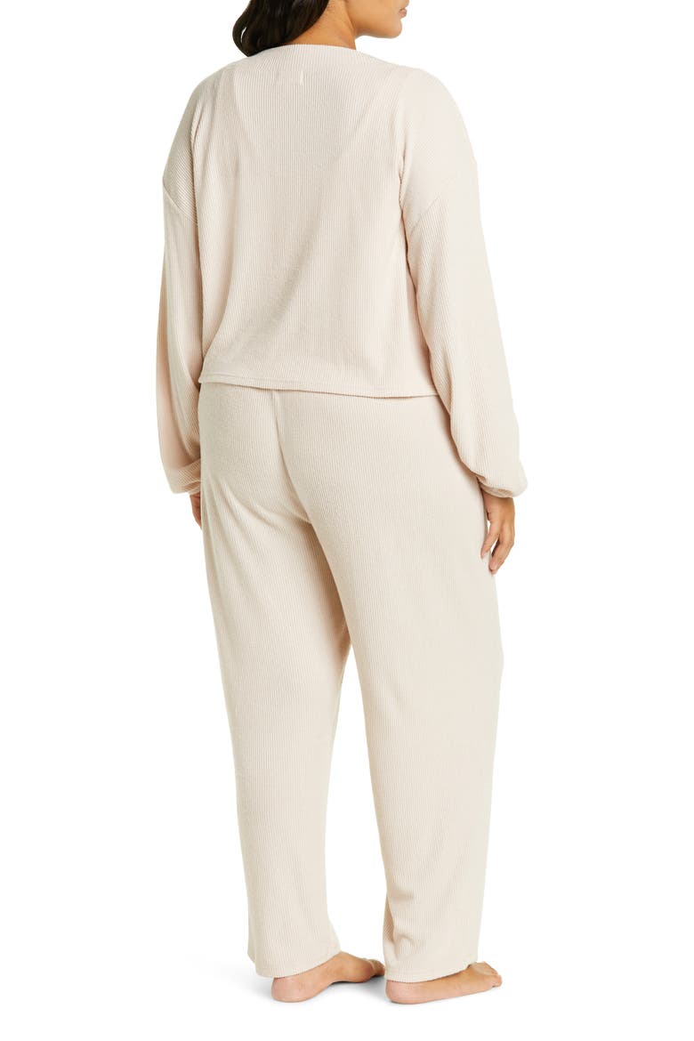3-Piece So Soft Rib Lounge Set, Alternate, color, BEIGE MORN