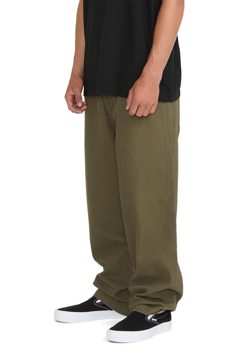 Garage Loose Fit Cotton Canvas 5-Pocket Pants, Alternate, color, WINTER MOSS