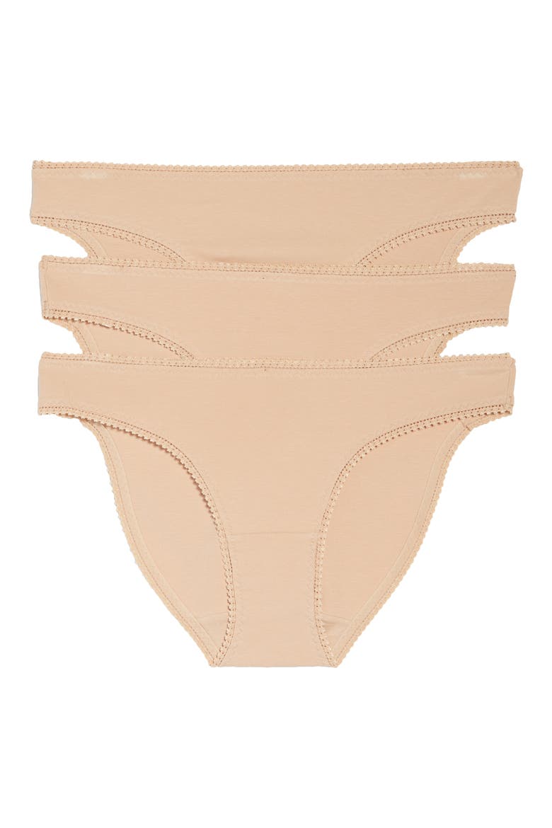 3-Pack Cotton Hip Bikinis, Main, color, CHAMPAGNE