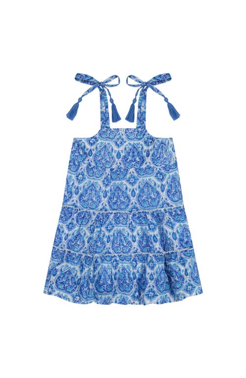 Mer St. Barth Bella Girl's Shoulder Tie Sundress Blue Paisley  product