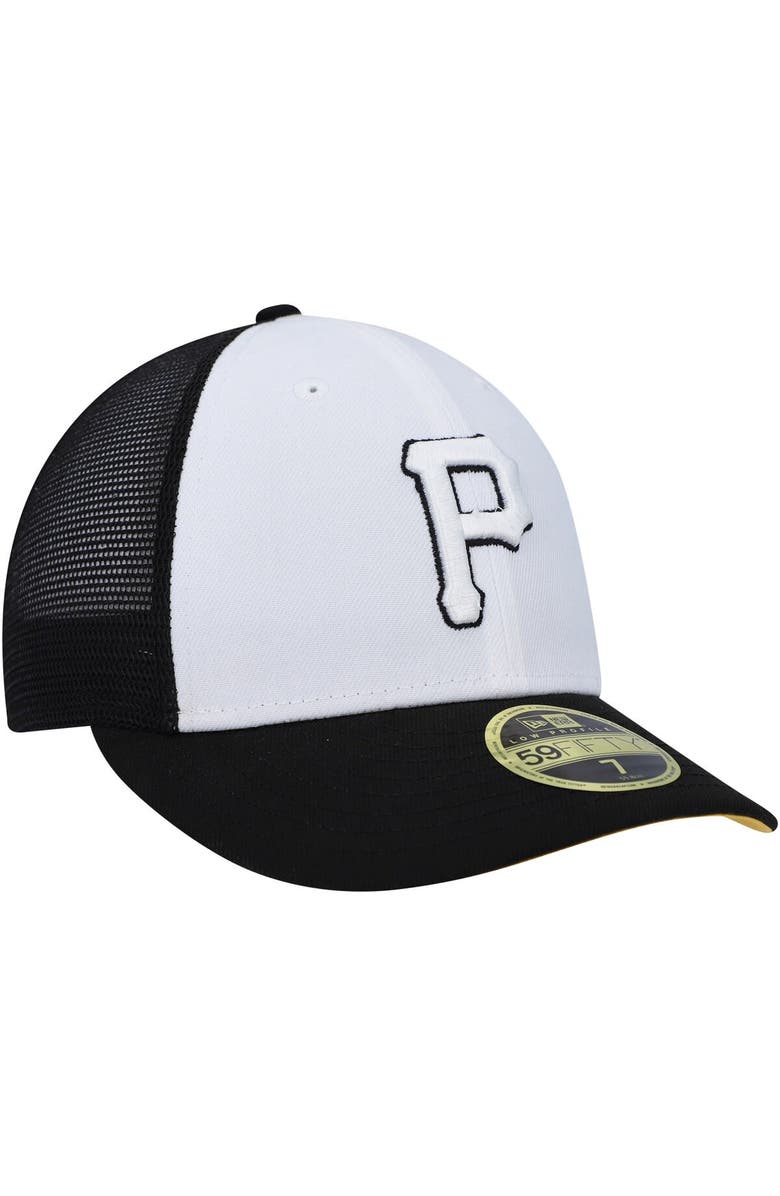 New Era Men's New Era White/Black Pittsburgh Pirates 2023 On-Field Batting Practice Low Profile 59FIFTY Fitted Hat, Alternate, color, White