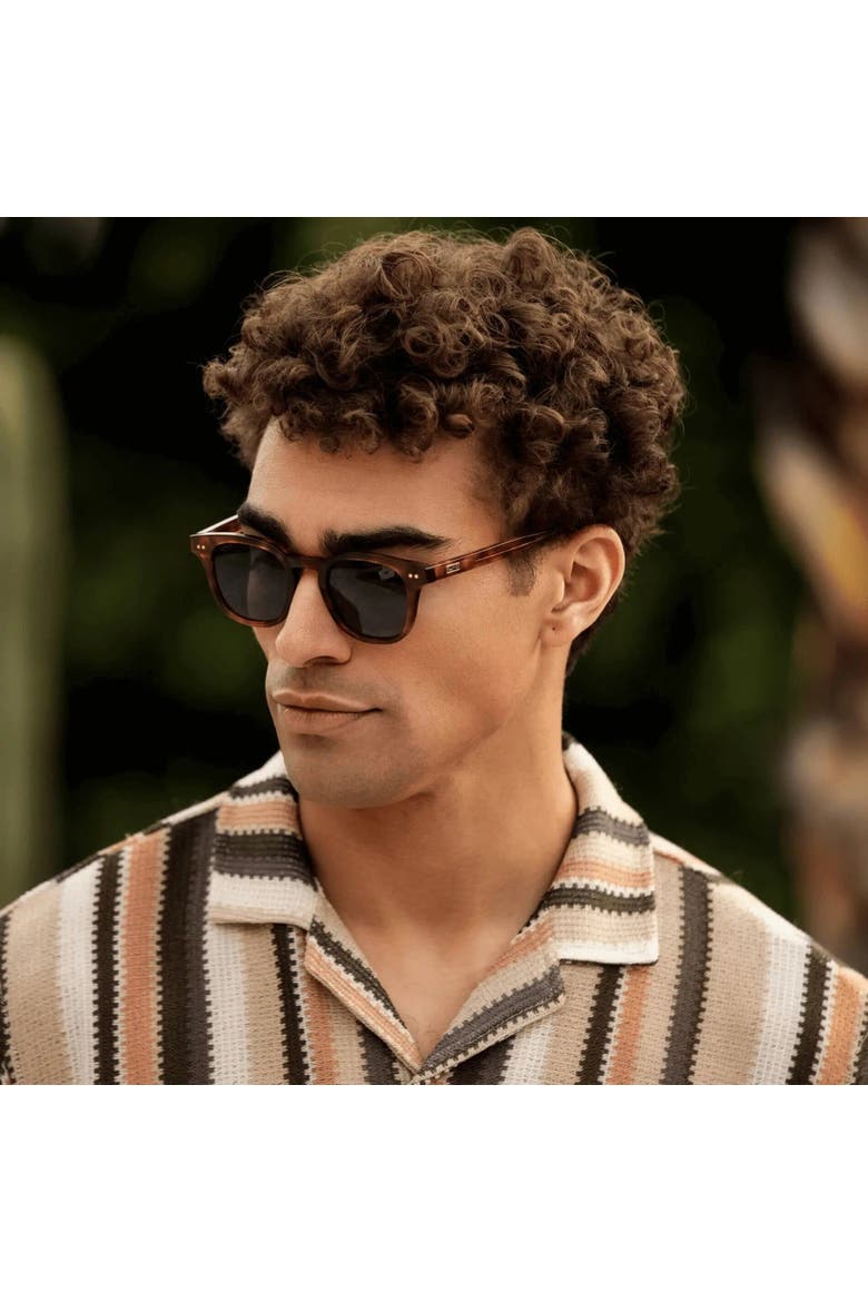 Clark - 46mm Square Polarized Sunglasses, Alternate, color, Saddlewood Tortoise