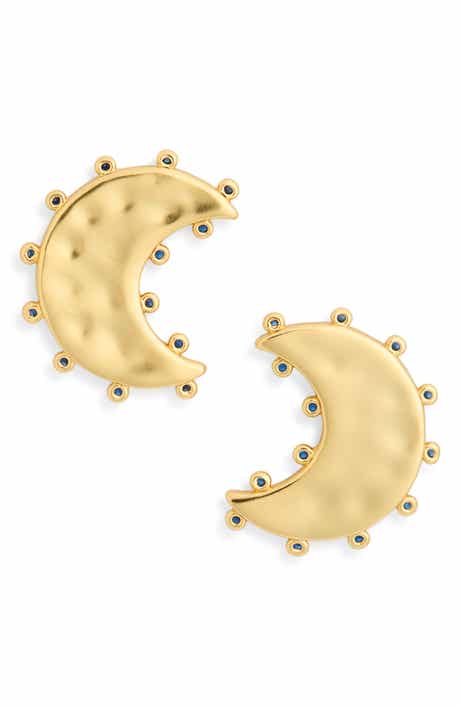 Madewell Celestial Moon Statement Stud Earrings