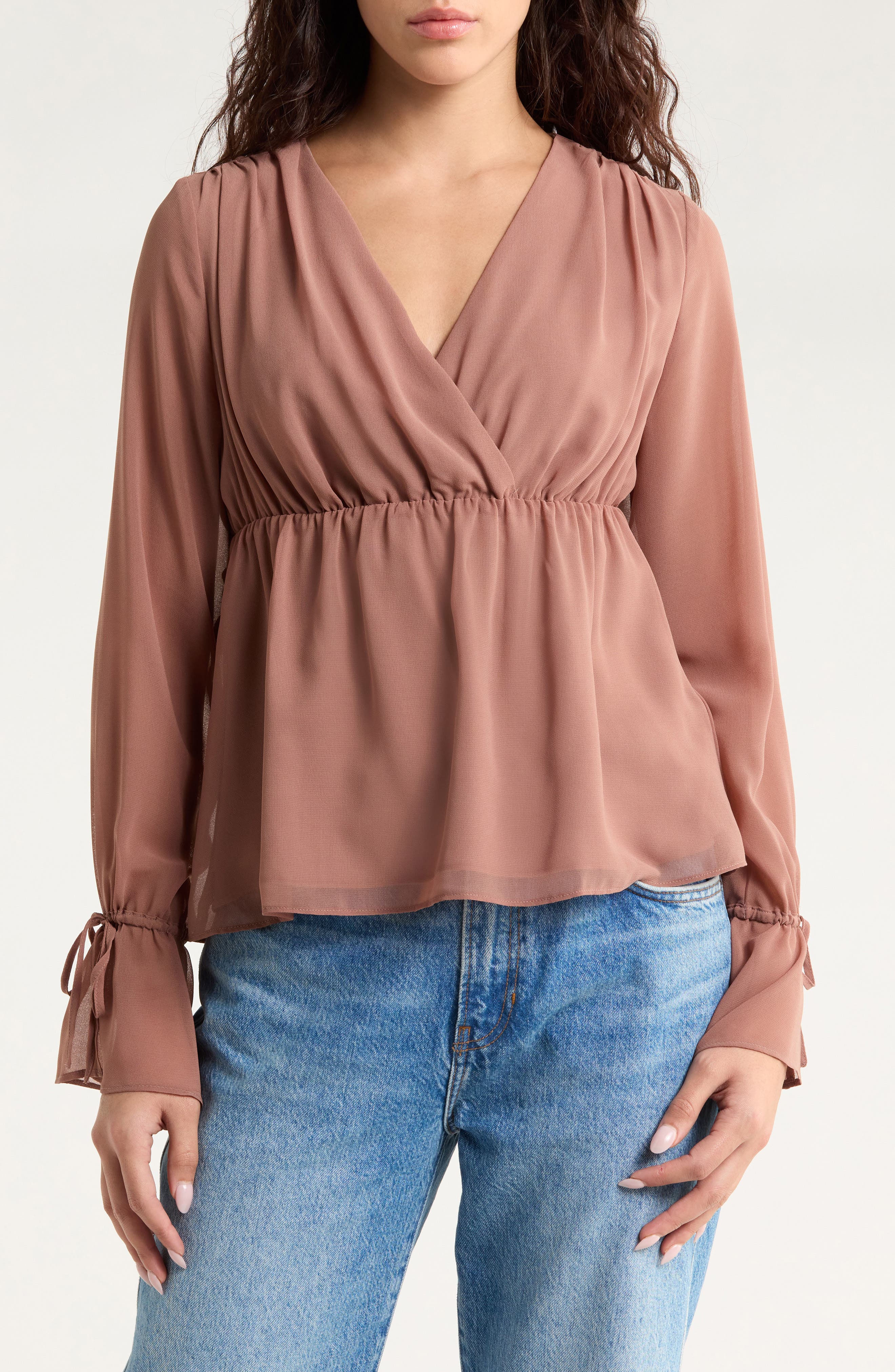 Open Edit Babydoll Chiffon Top