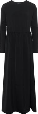 Noni Modal Satin Long Sleeve Combo Slip Dress