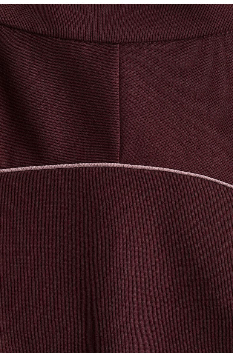 H&M Scuba Knit Track Jacket, Alternate, color, Burgundy