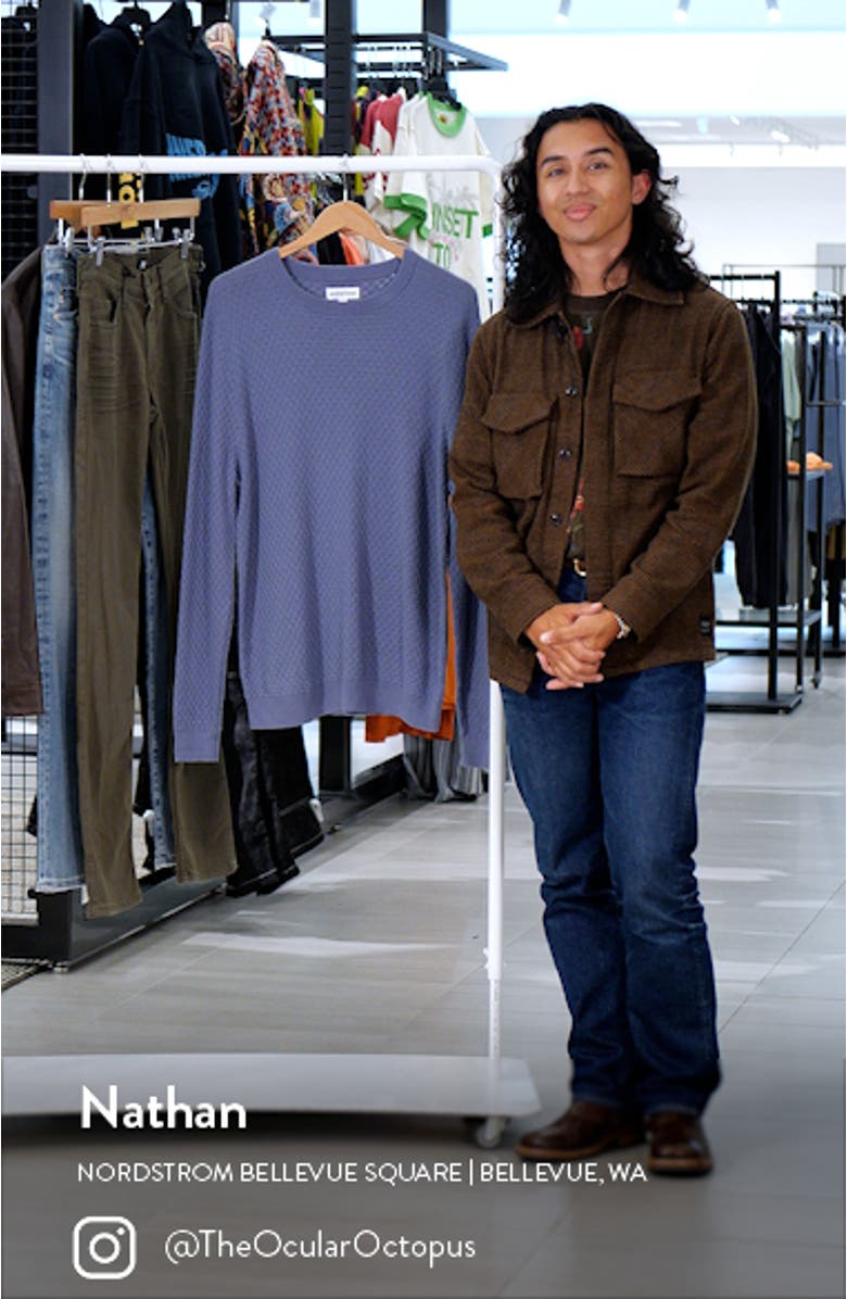 Tuck Stitch Pima Cotton Blend Sweater, sales video thumbnail