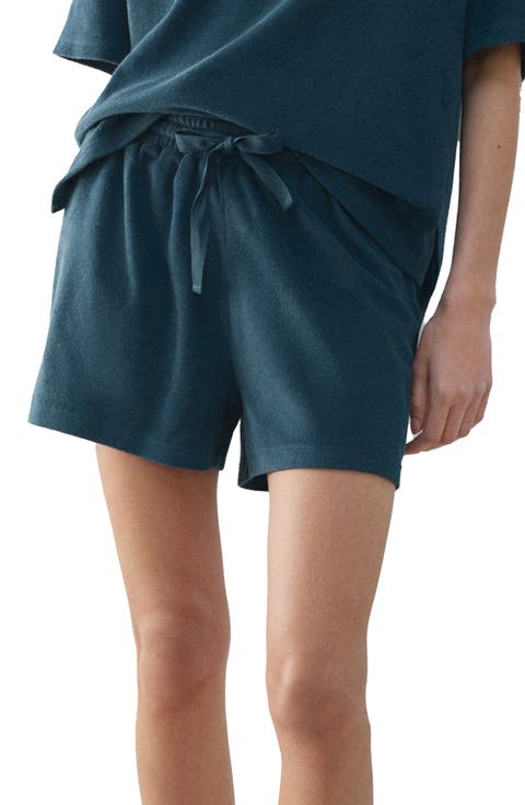 Cotton Blend Terry Shorts