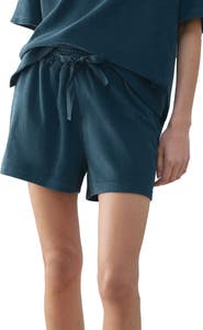 MANGO Cotton Blend Terry Shorts