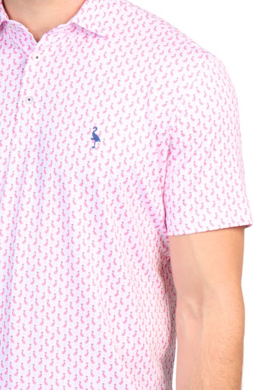 TAILORBYRD TAILORBYRD FLAMINGO PRINT PERFORMANCE POLO
