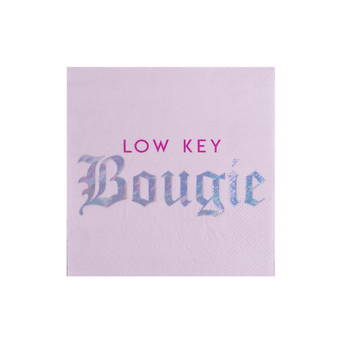 Jollity & Co "low Key Bougie" Cocktail Napkins In Multi