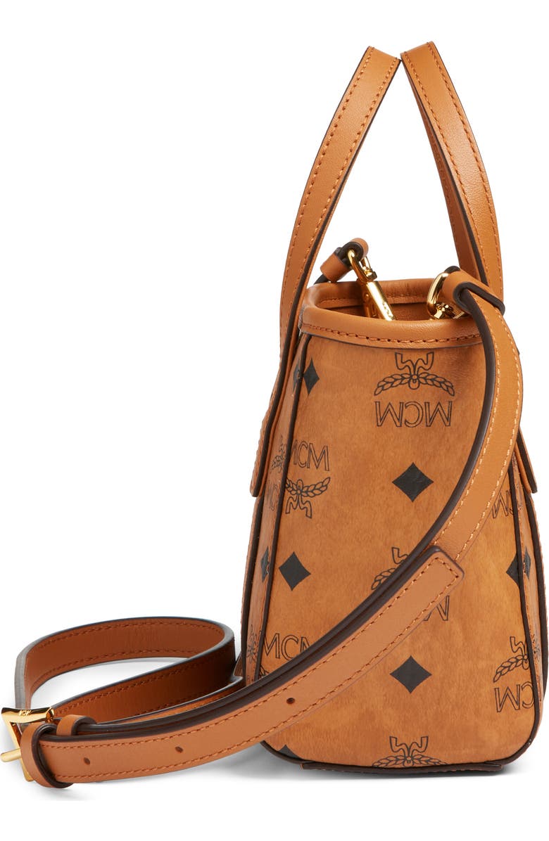 MCM Mini Toni Visetos Coated Canvas Top Handle Shopper Bag, Alternate, color,