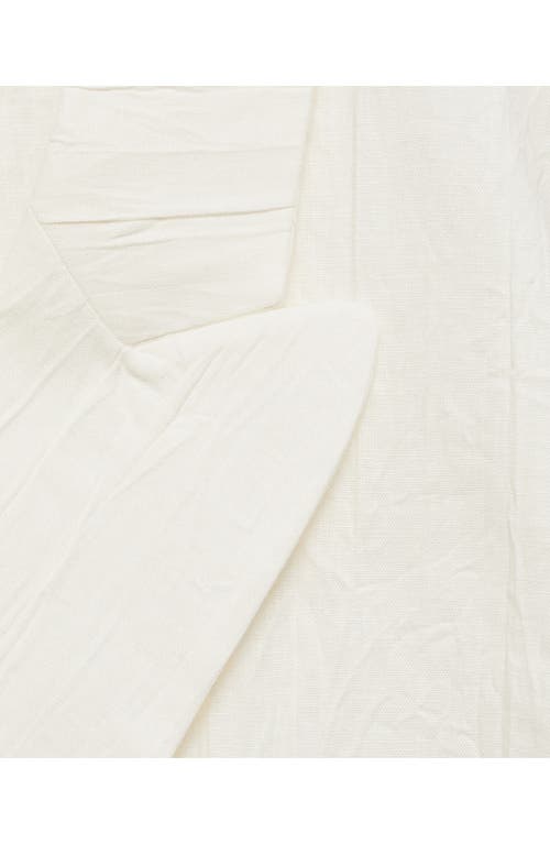 Mango Wrinkled Effect Double Breasted Suit Jacket In White