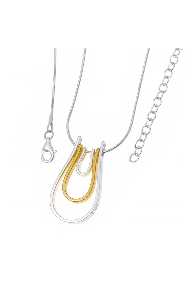 Horse Shoe Tri Pendant, Main, color, Sterling Silver
