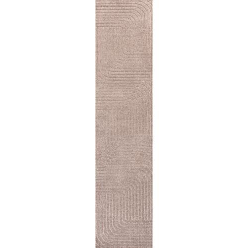 Jonathan Y Odense High-low Minimalist Angle Geometric Indoor/outdoor Area Rug In Light Taupe