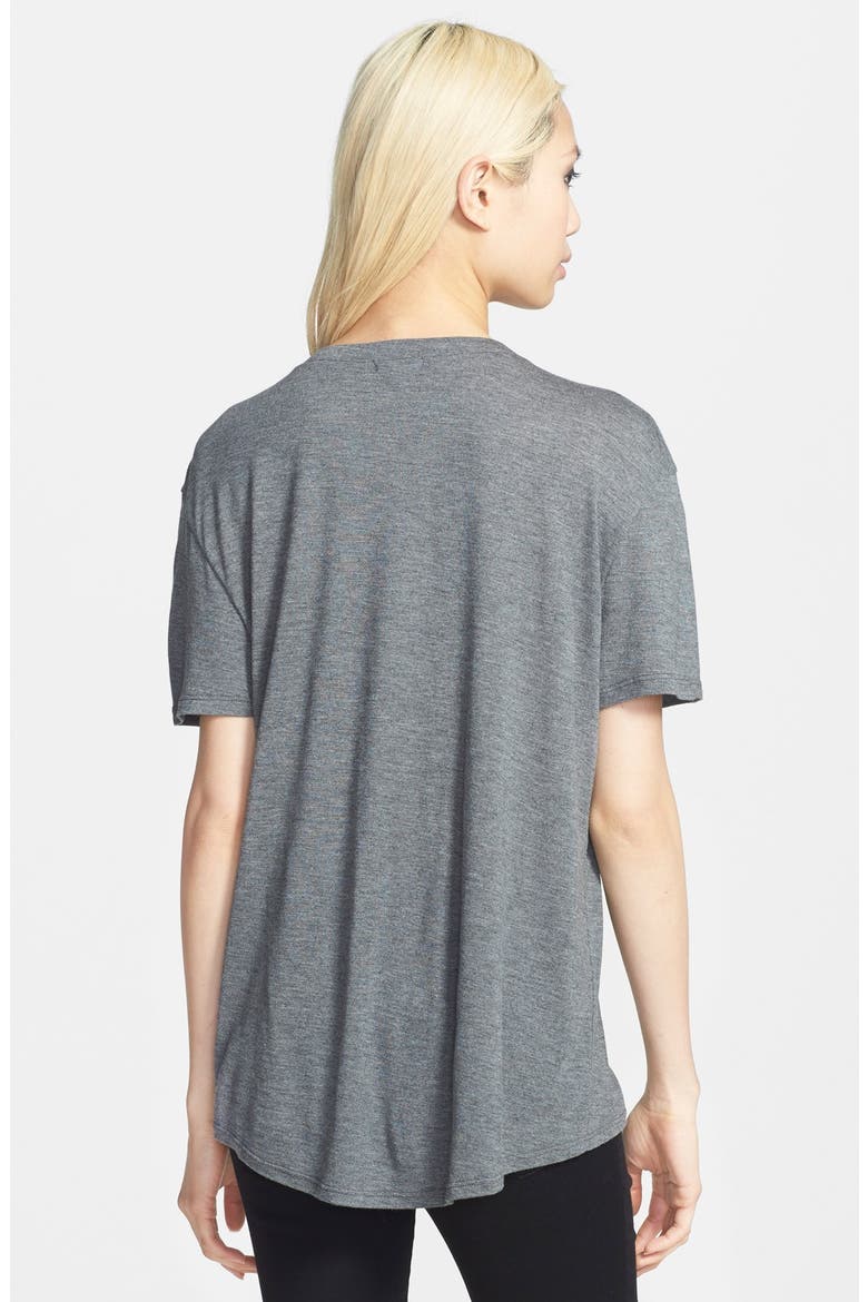 Slouchy V-Neck Tee, Alternate, color, CLOUDY