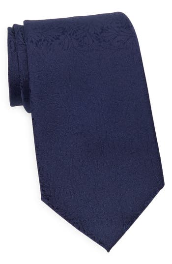Calvin Klein Florence Floral Jacquard Tie In Blue