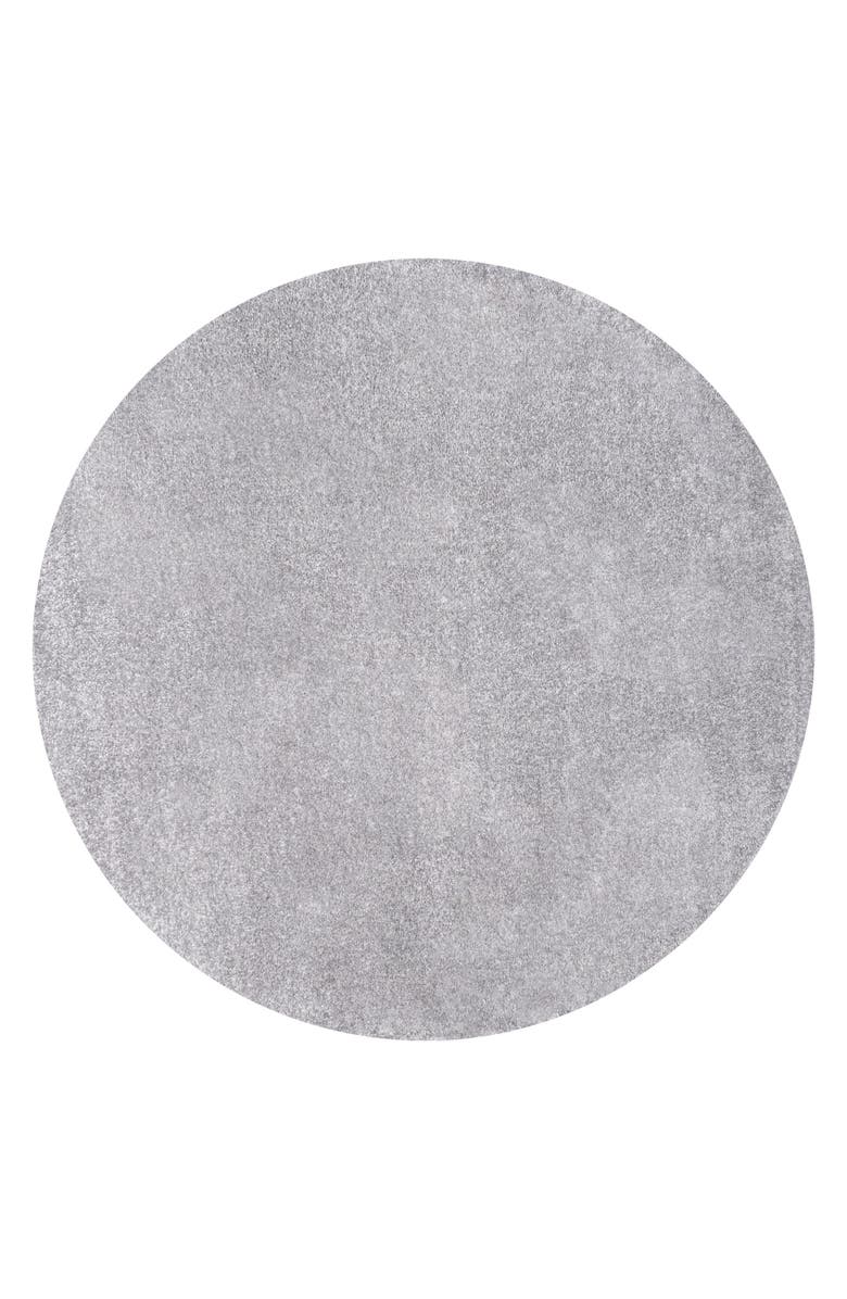 JONATHAN Y Haze Solid Low-Pile Round Area Rug, Alternate, color, Charcoal/Gray