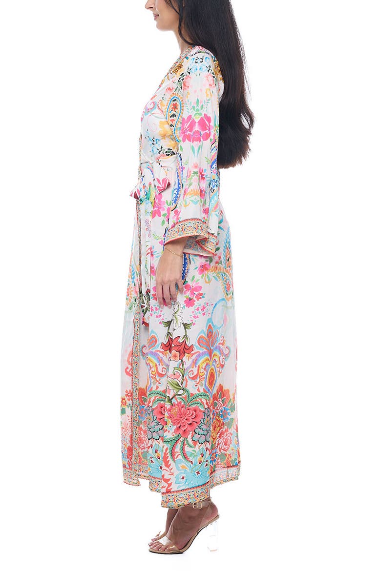 Floral Cover-Up Duster, Alternate, color, WHITE