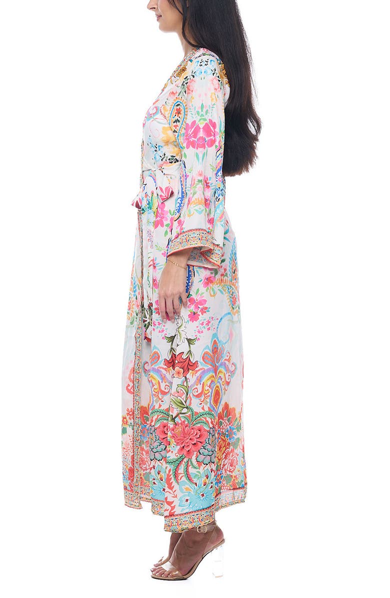 RANEES Floral Cover-Up Duster, Alternate, color, White
