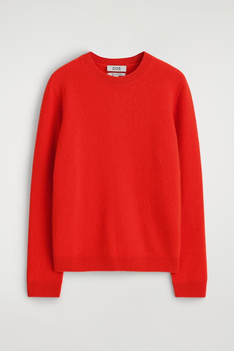 Cashmere Crew-Neck Sweater, Alternate, color, ORANGE