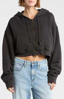 Crop Organic Cotton Zip Hoodie