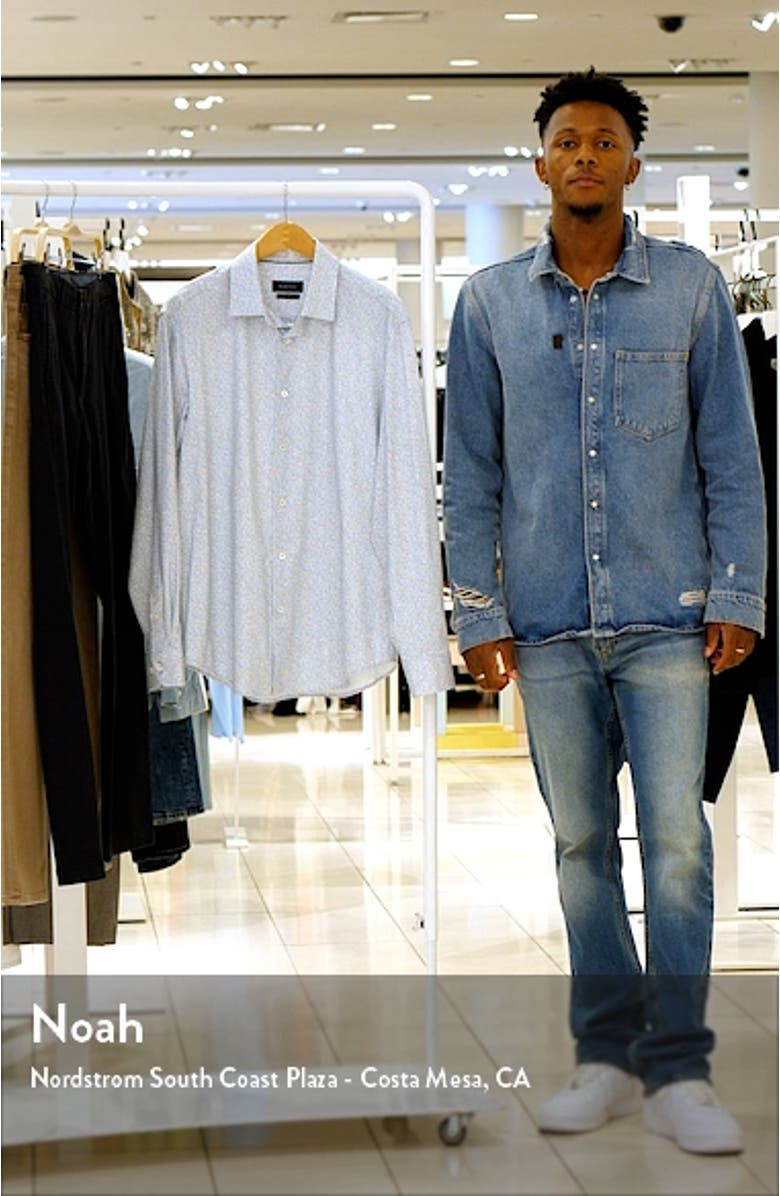 OoohCotton<sup>®</sup> Abstract Print Button-Up Shirt, sales video thumbnail