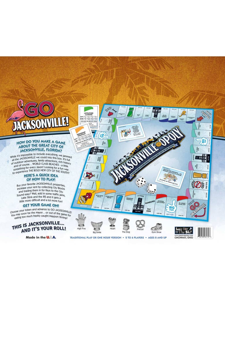 Jacksonville Opoly Board Game, Alternate, color, Multicolored
