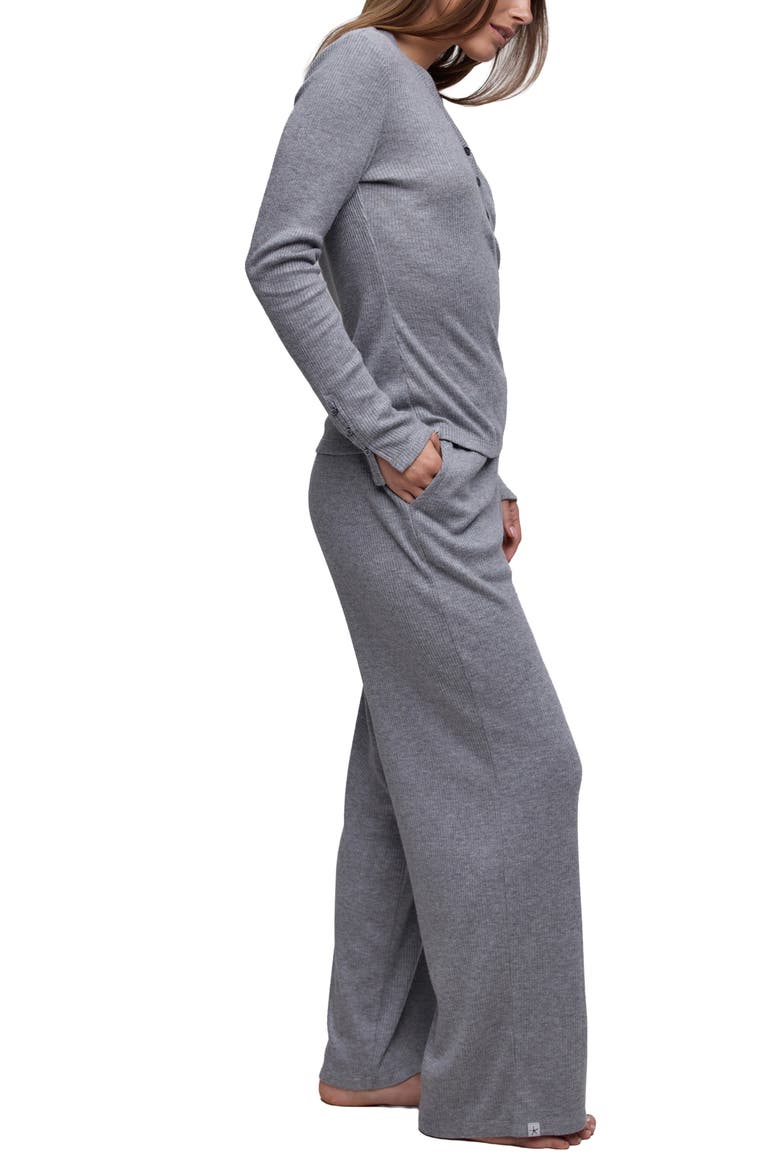 Cozy Dreams Wide Leg Sleep Pants, Alternate, color, HEATHER GRAY