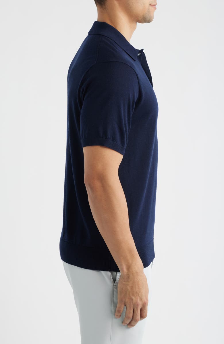 Greyson Saratoga Merino Wool Polo, Alternate, color, Maltese Blue