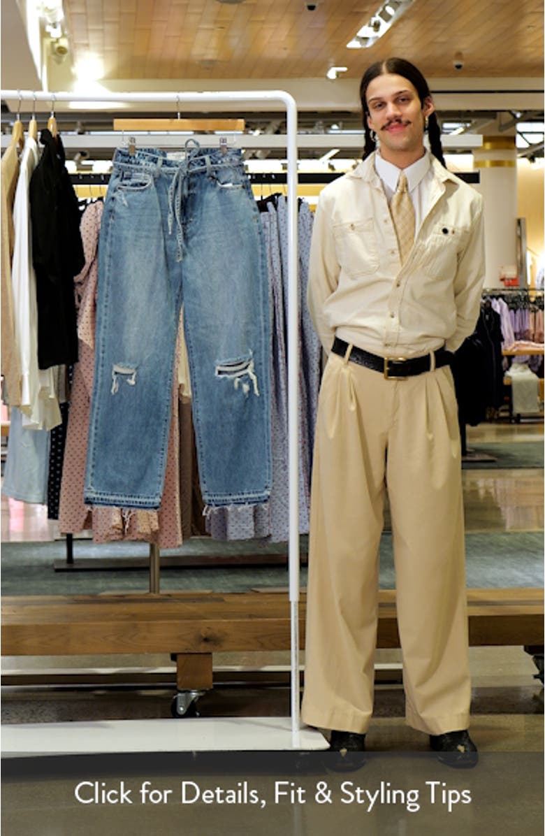 Belted Ripped Straight Leg Jeans, sales video thumbnail