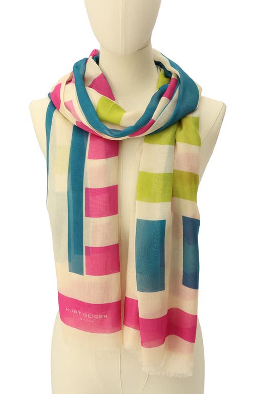 Kurt Geiger London Mixed Stripe Oblong Scarf