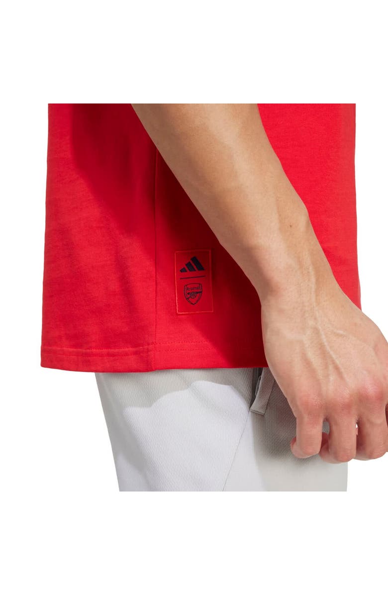 adidas Men's adidas Red Arsenal Three-Stripe Wordmark T-Shirt, Alternate, color, Red
