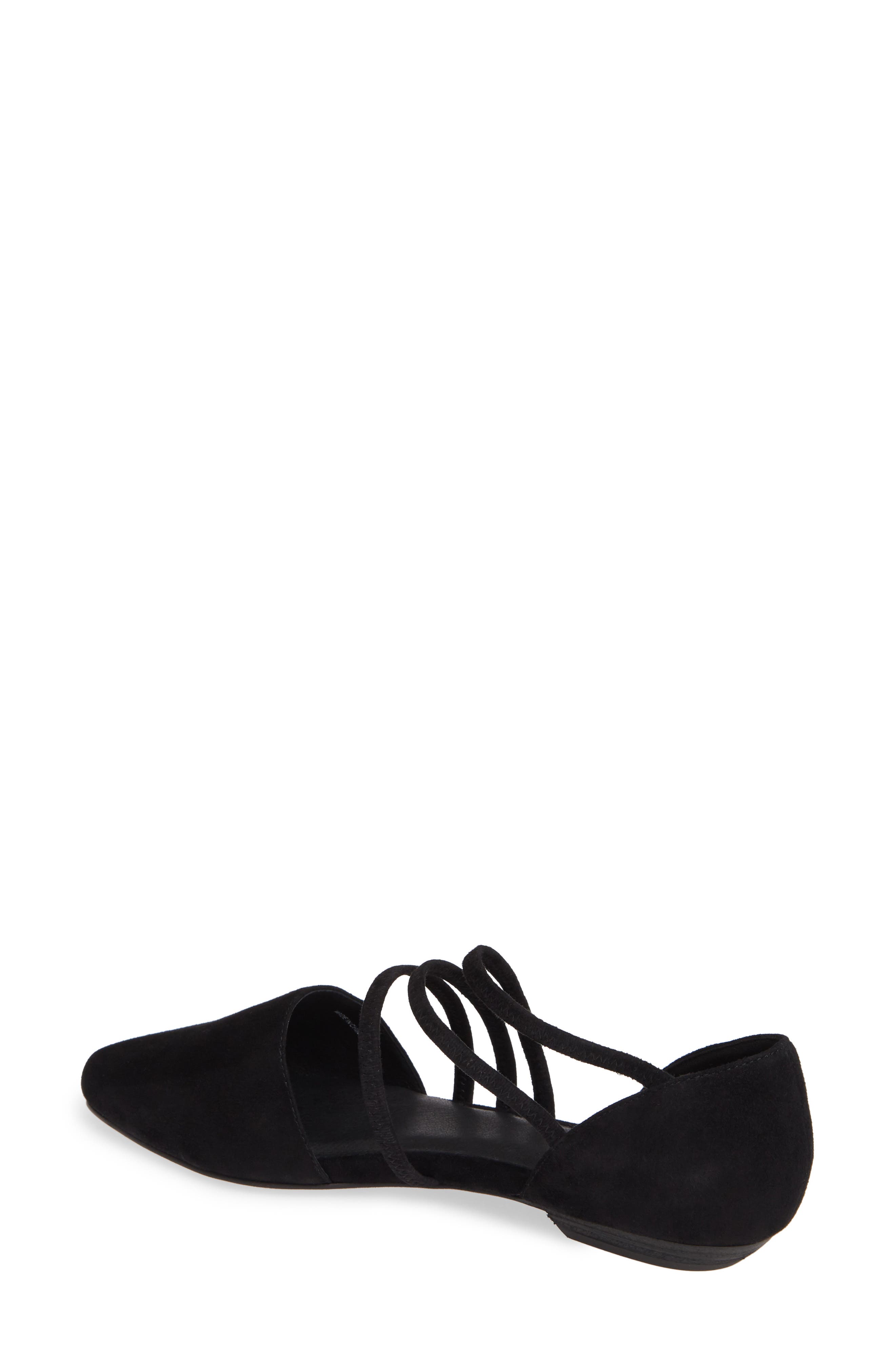 Dear Strappy Flat, Alternate, color, BLACK LEATHER