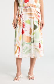 T Tahari Print Maxi Skirt