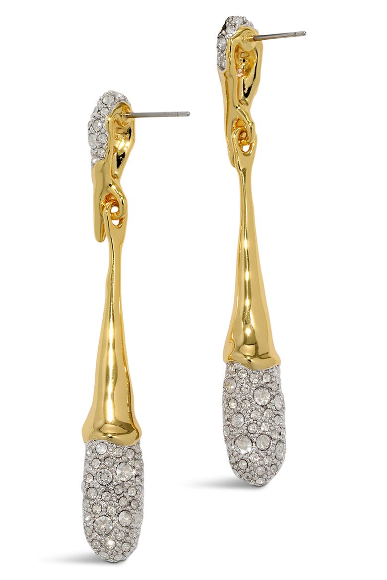 Solanales Crystal Pavé Teardrop Earrings, Alternate, color, CRYSTALS