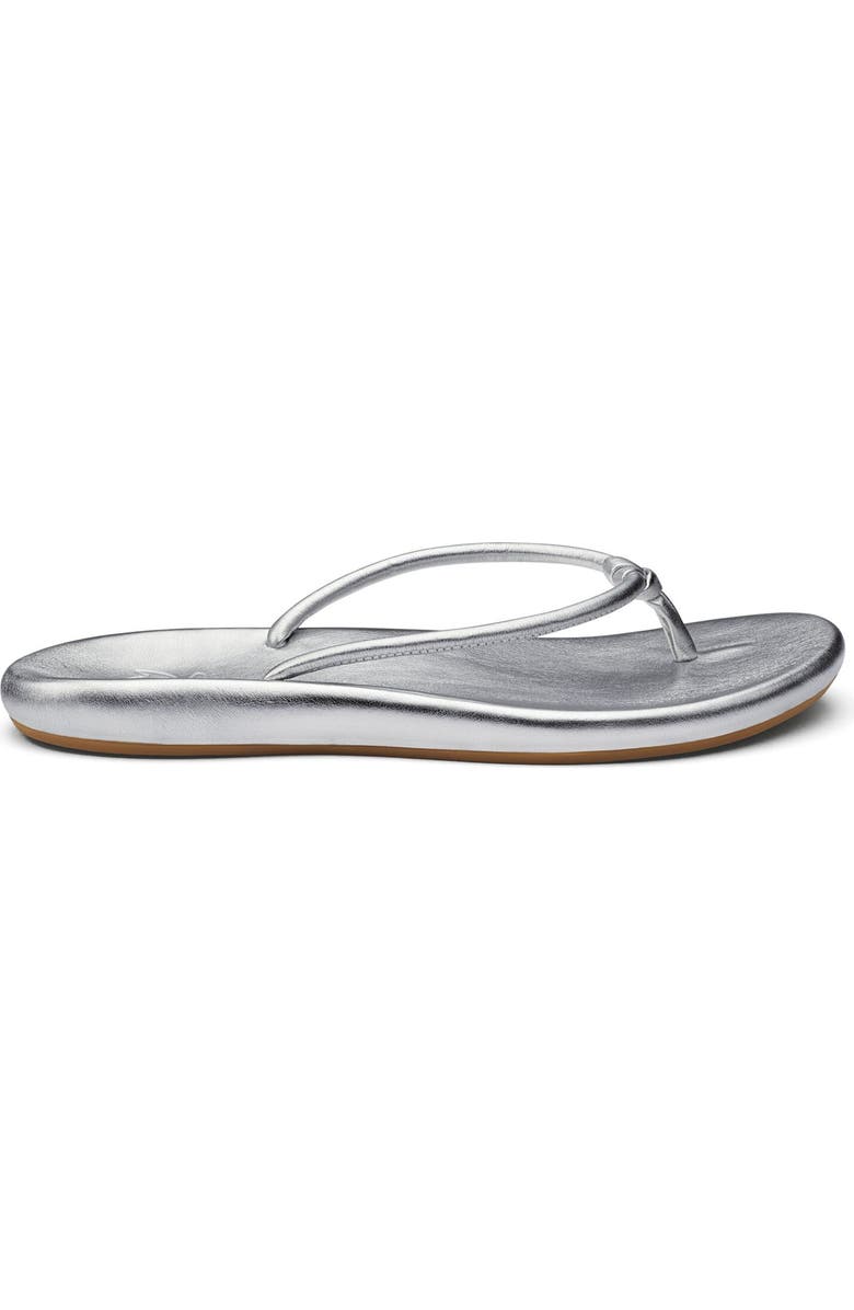 OluKai Huawai Flip Flop, Alternate, color, Silver / Silver