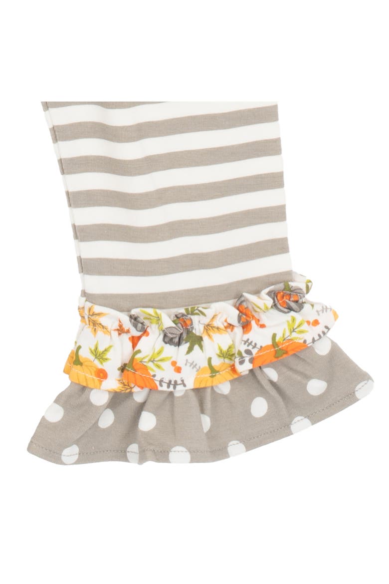 Pumpkin Appliqué Top & Leggings Set, Alternate, color, TAUPE