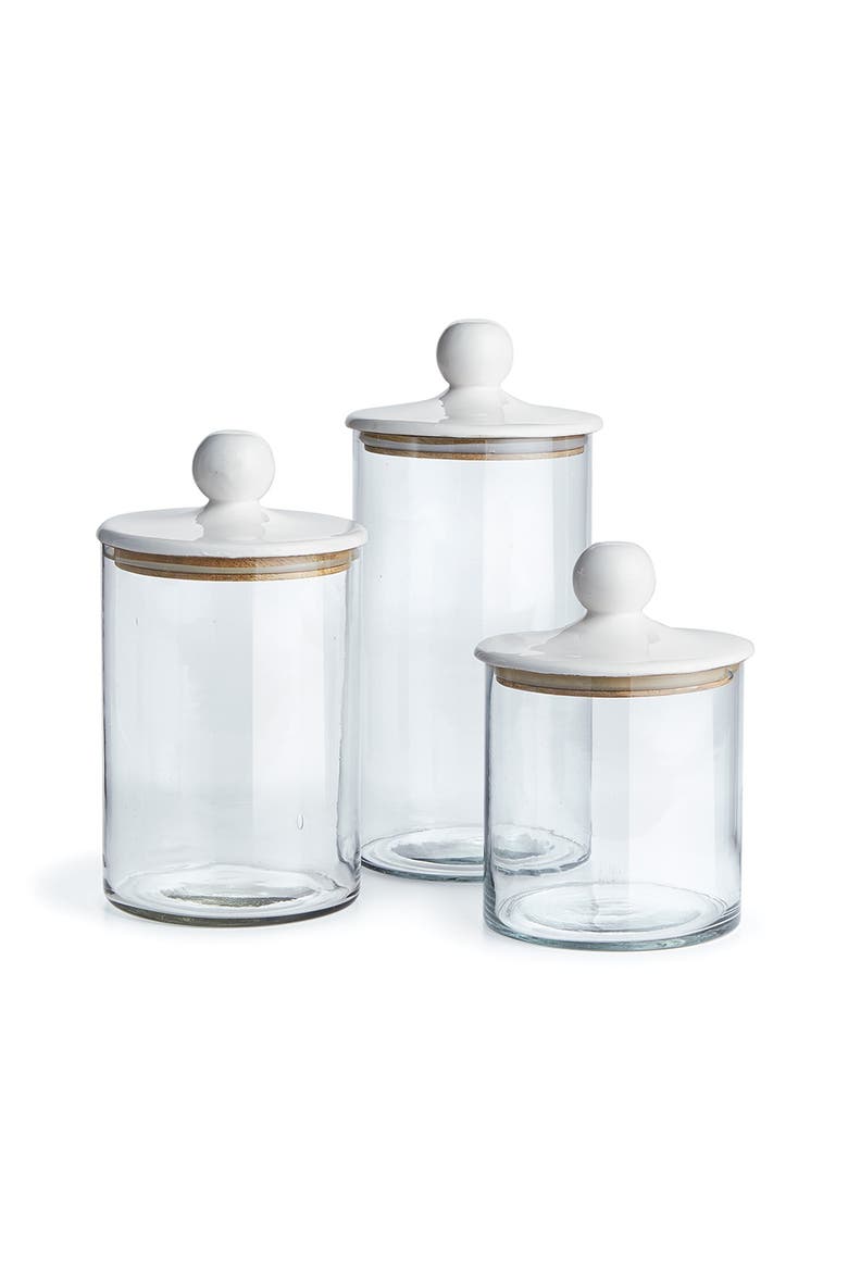 Petaluma Canisters Set of 3, Main, color, White