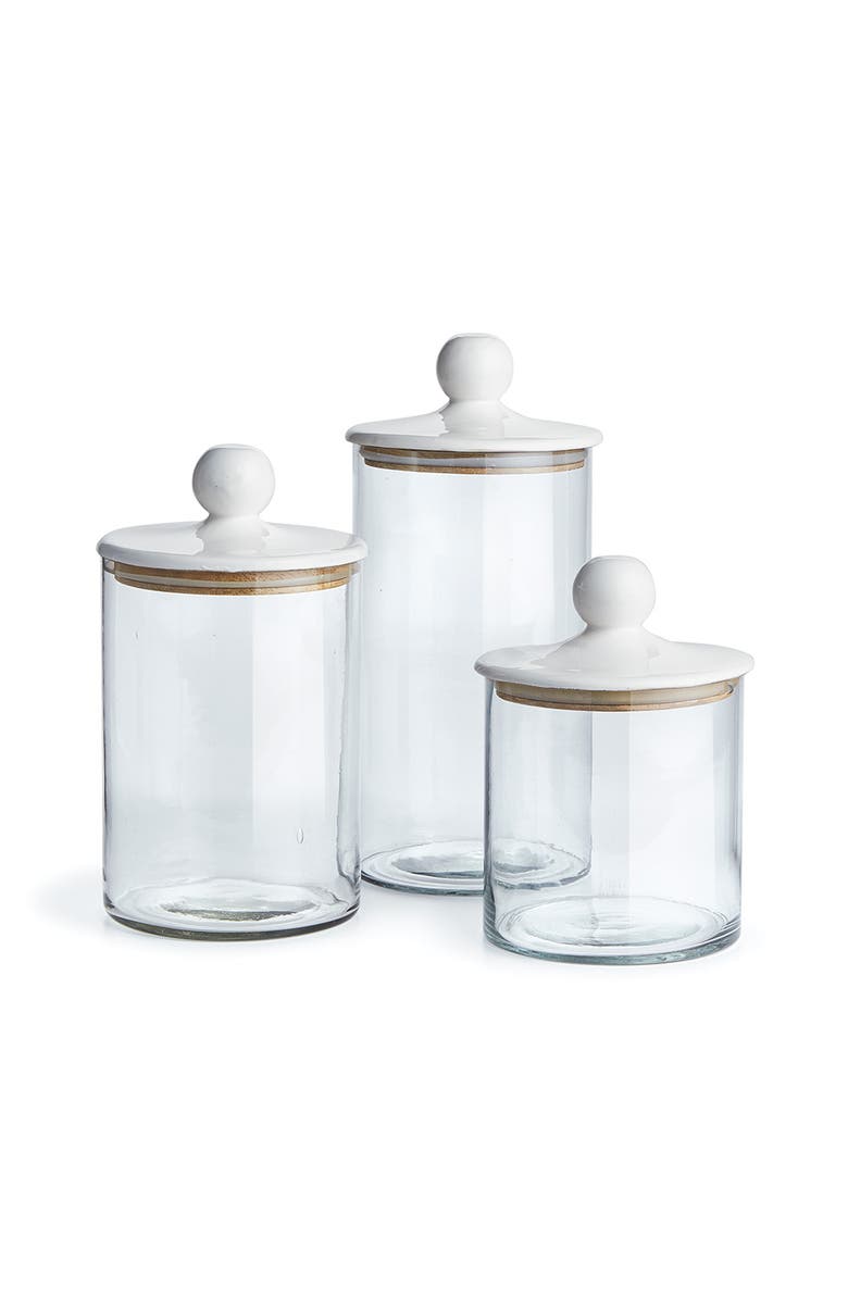 Napa Home & Garden Petaluma Canisters Set of 3, Main, color, White